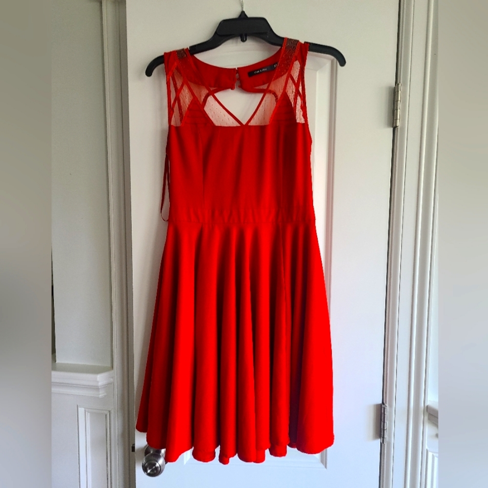 Orange cocktail dress